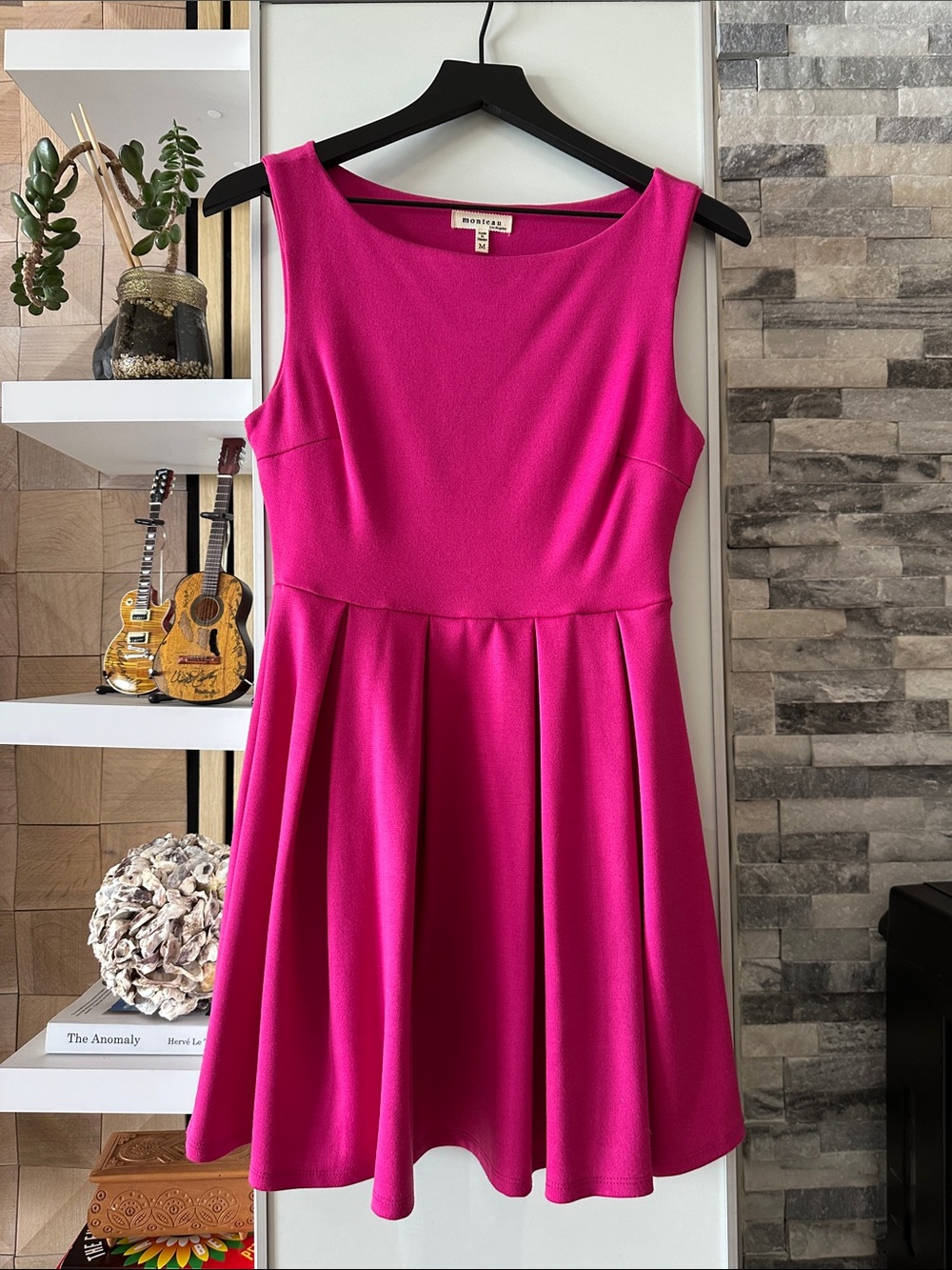 Monteau Fuchsia Sleeveless Skater Mini Dress